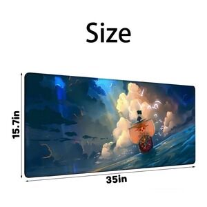 Anime‎ One Piece Thousand Sunny Large Gaming Mouse Pad Desk Mat 31.5x15.7in